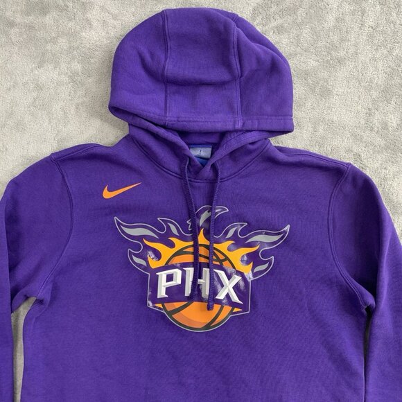 Nike Hoodie Mens M Phoenix Suns NBA Team Logo Club Pullover Purple Basketball - Picture 4 of 9